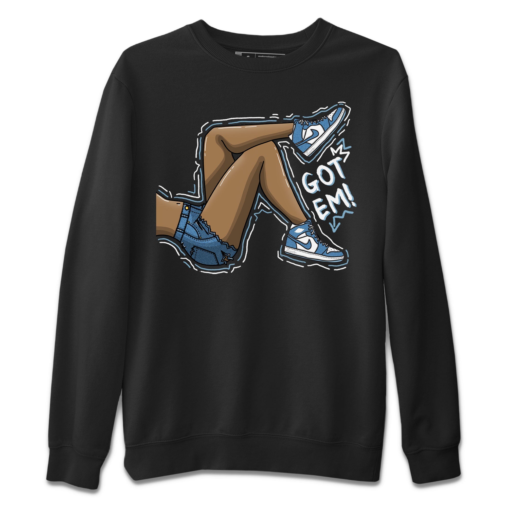 Got Em Legs Unisex Sweater – Air Jordan 1 Denim, Sneakers Matching Sweater