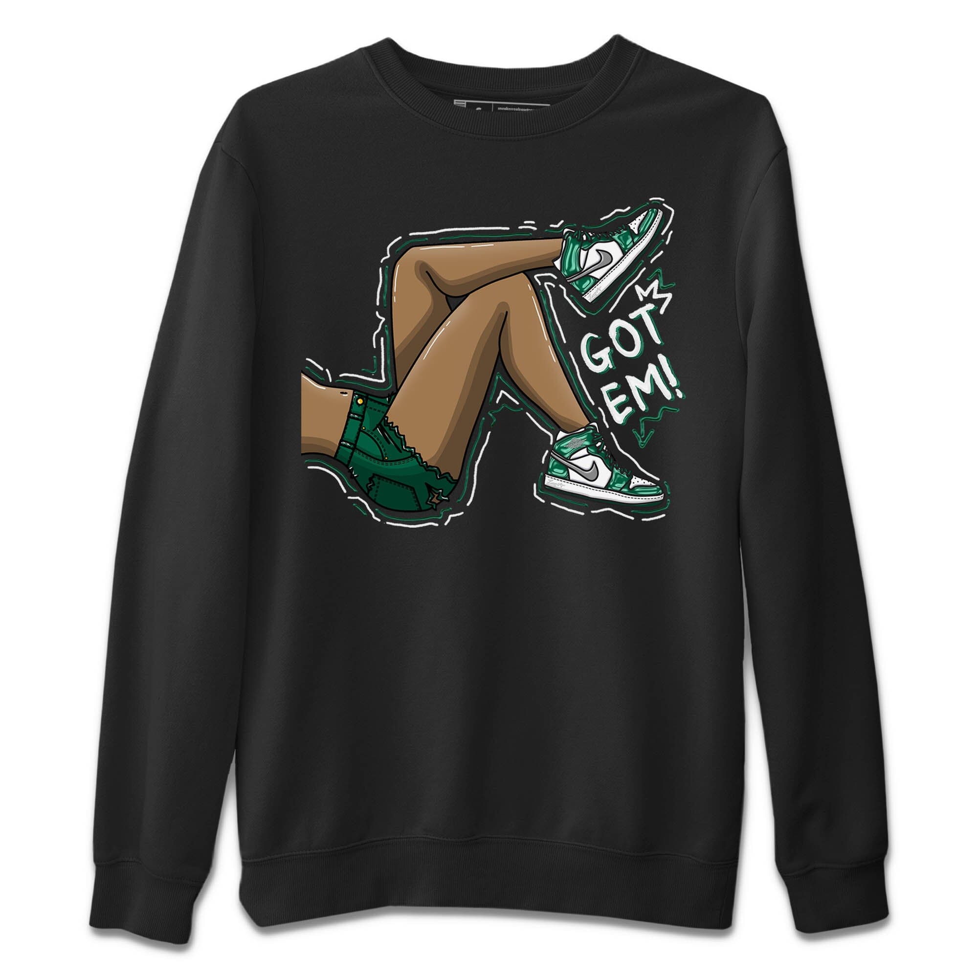 Got Em Legs Unisex Sweater – Air Jordan 1 Gorge Green, Sneakers Matching Sweater
