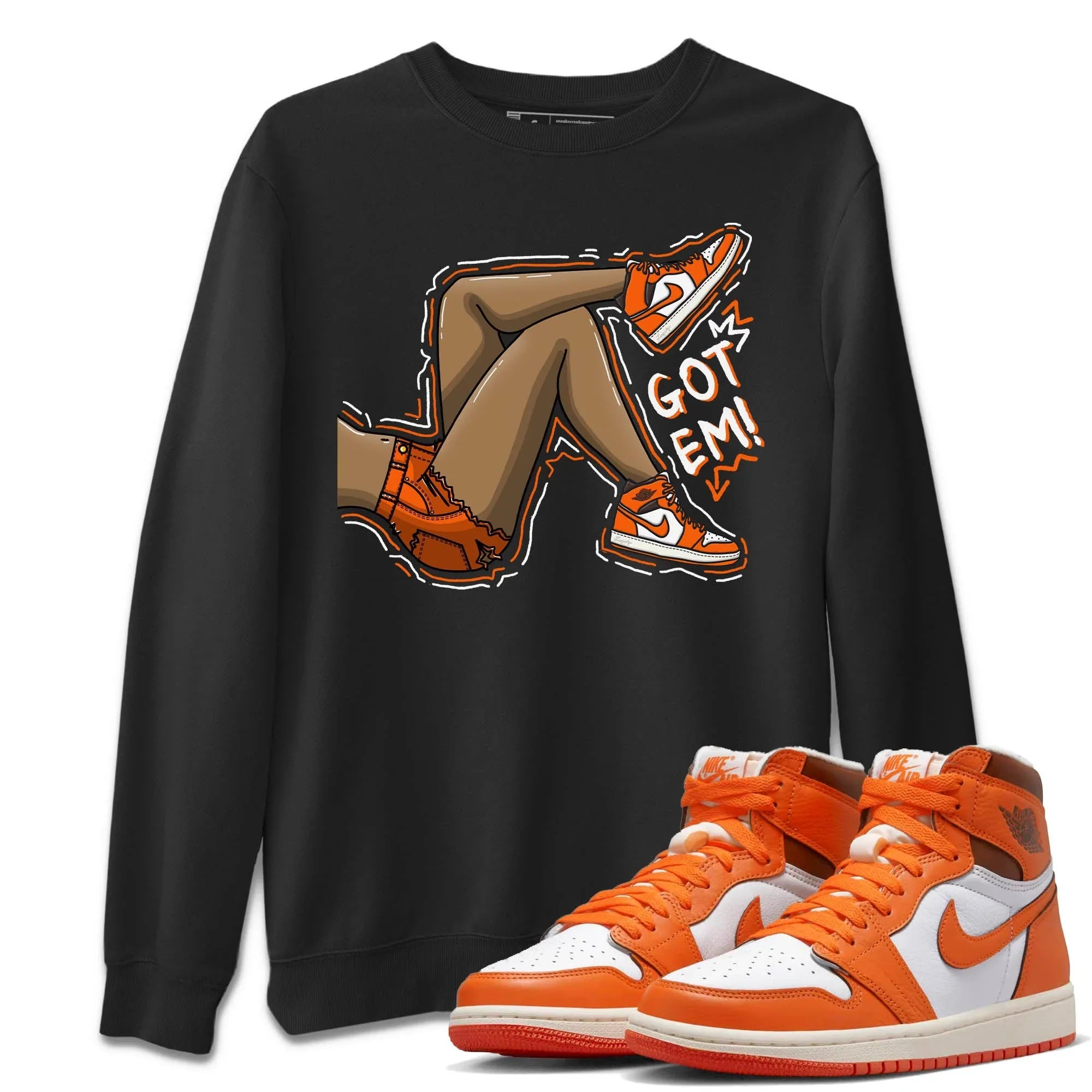 Got Em Legs Unisex Sweater – Air Jordan 1 Starfish, Sneakers Matching Sweater