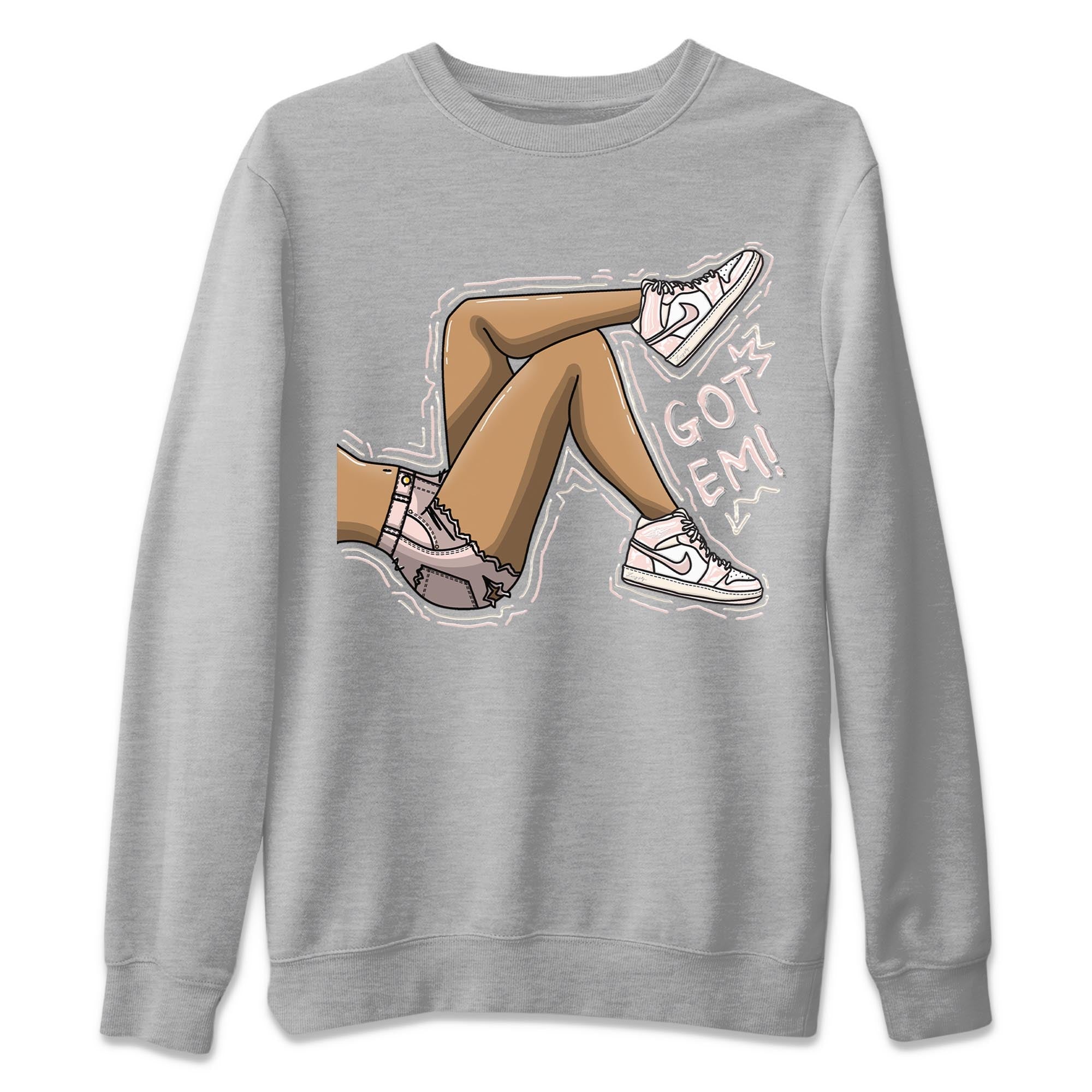 Got Em Legs Unisex Sweater – Air Jordan 1 Washed Pink, Sneakers Matching Sweater
