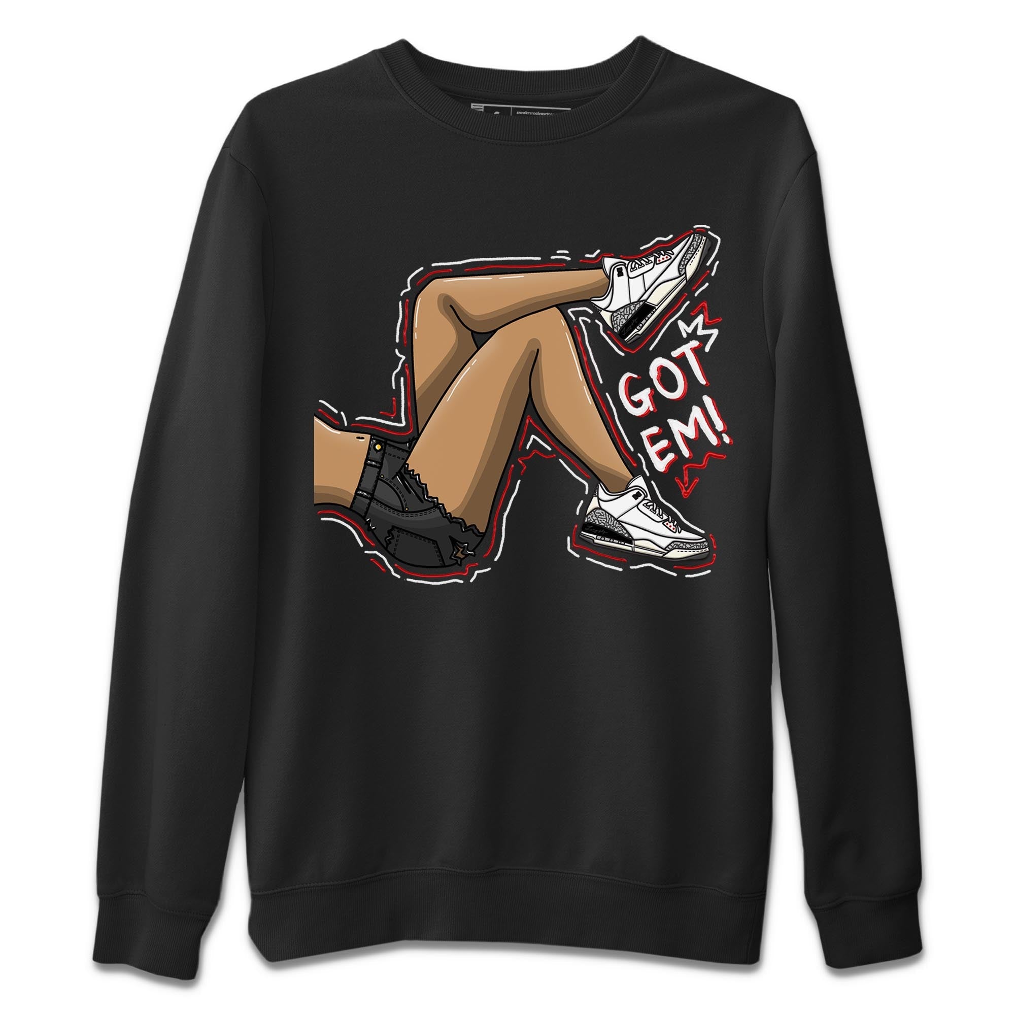 Got Em Legs Unisex Sweater – Air Jordan 3 White Cement, Sneakers Matching Sweater