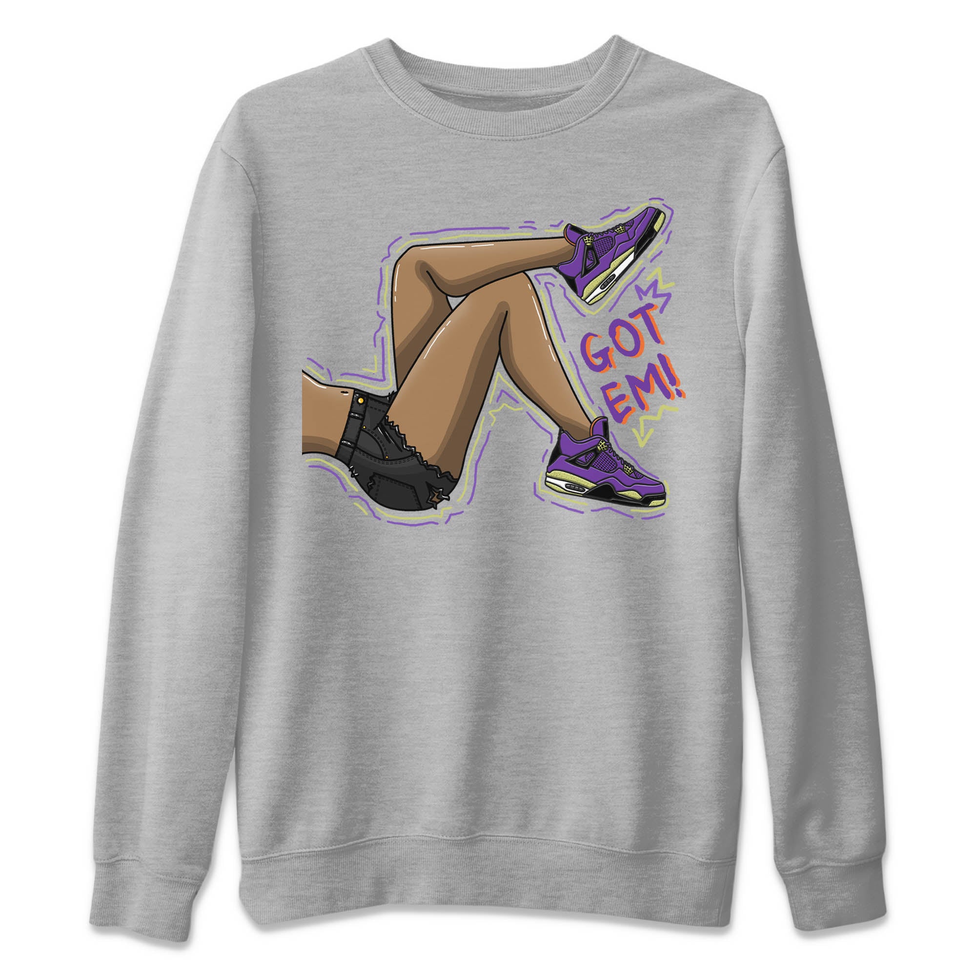 Got Em Legs Unisex Sweater – Air Jordan 4 Canyon Purple, Sneakers Matching Sweater