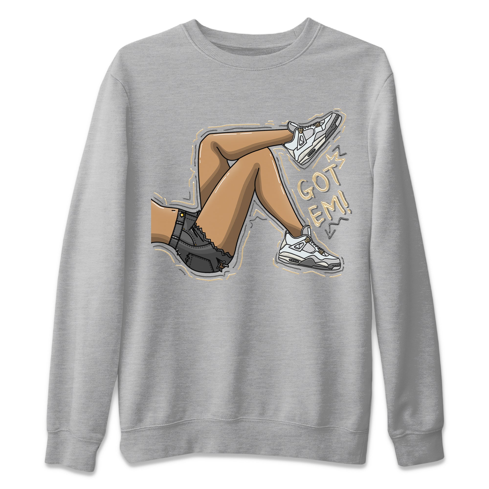 Got Em Legs Unisex Sweater – Air Jordan 4 Craft, Sneakers Matching Sweater