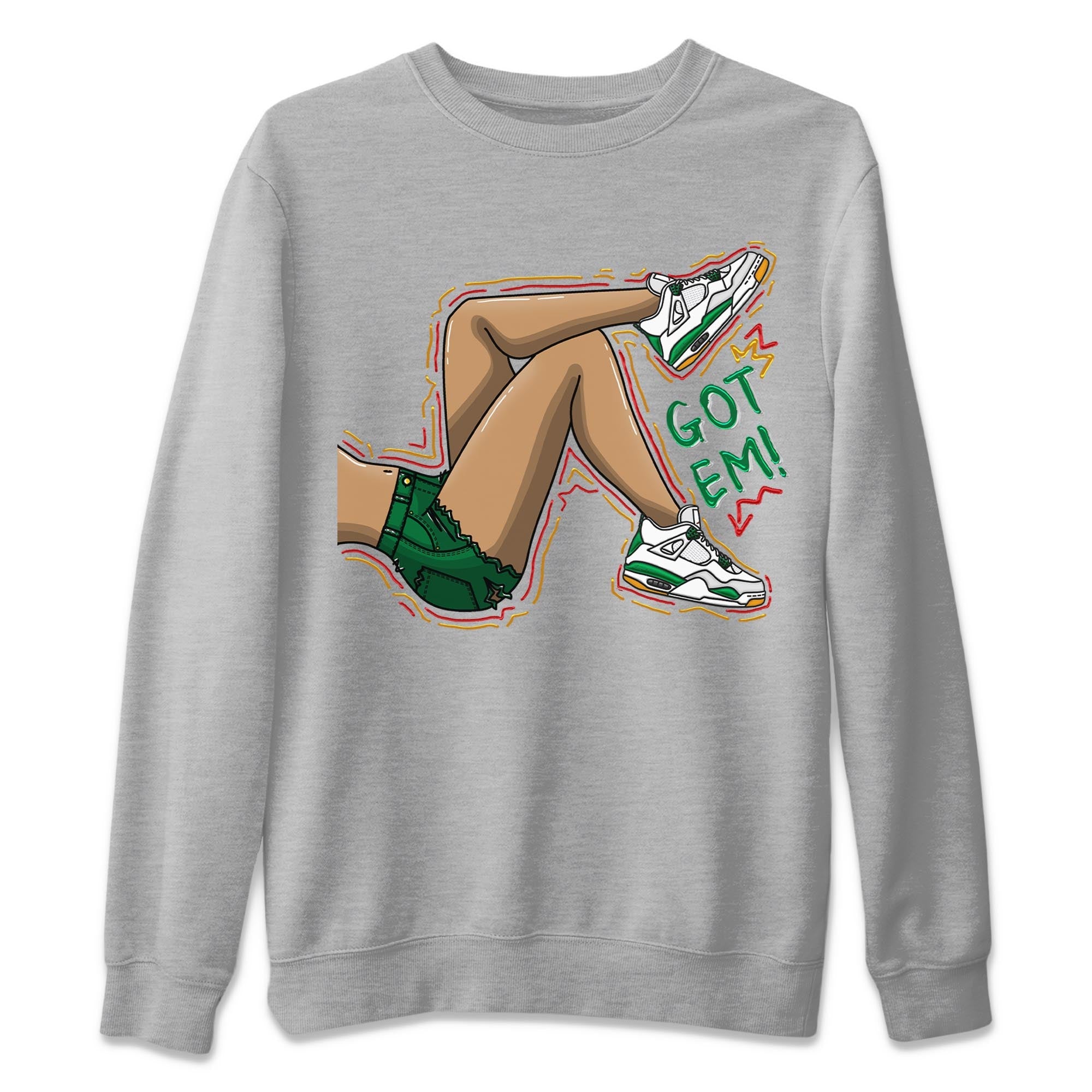 Got Em Legs Unisex Sweater – Air Jordan 4 Pine Green, Sneakers Matching Sweater