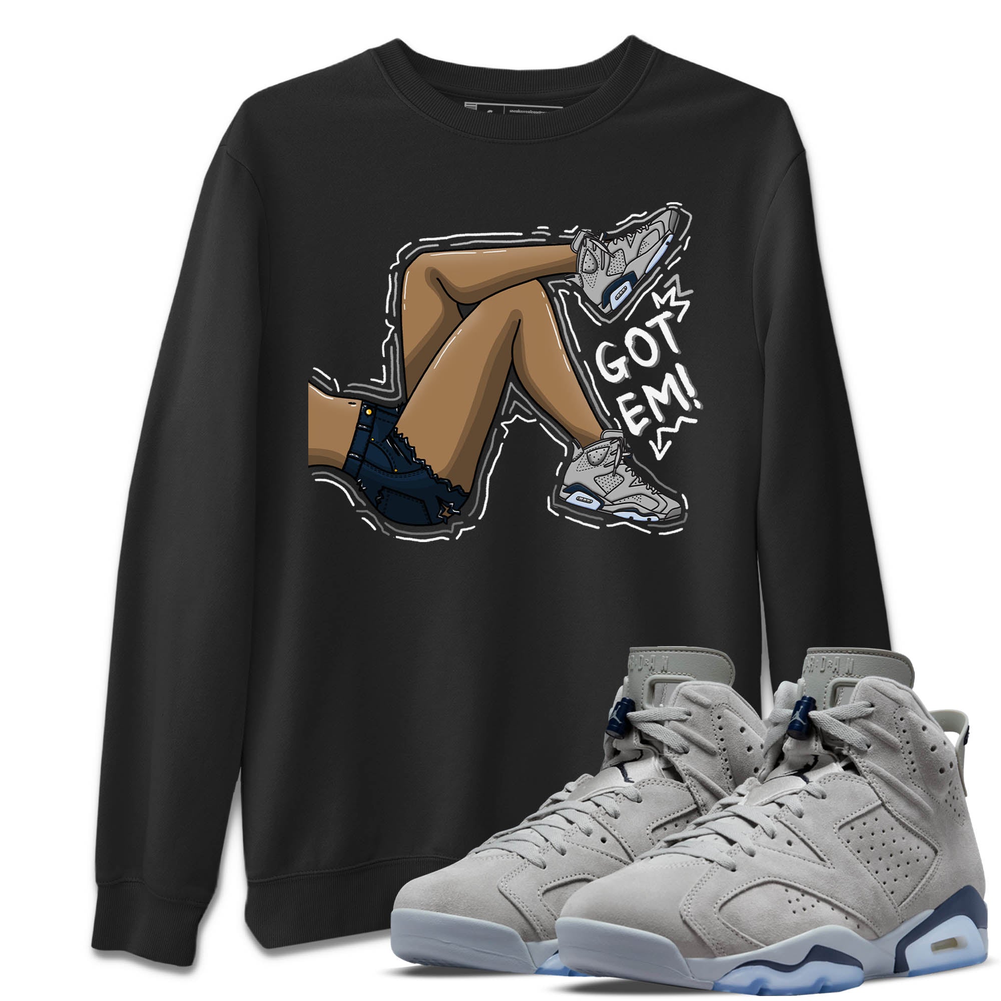 Got Em Legs Unisex Sweater – Air Jordan 6 Georgetown, Sneakers Matching Sweater