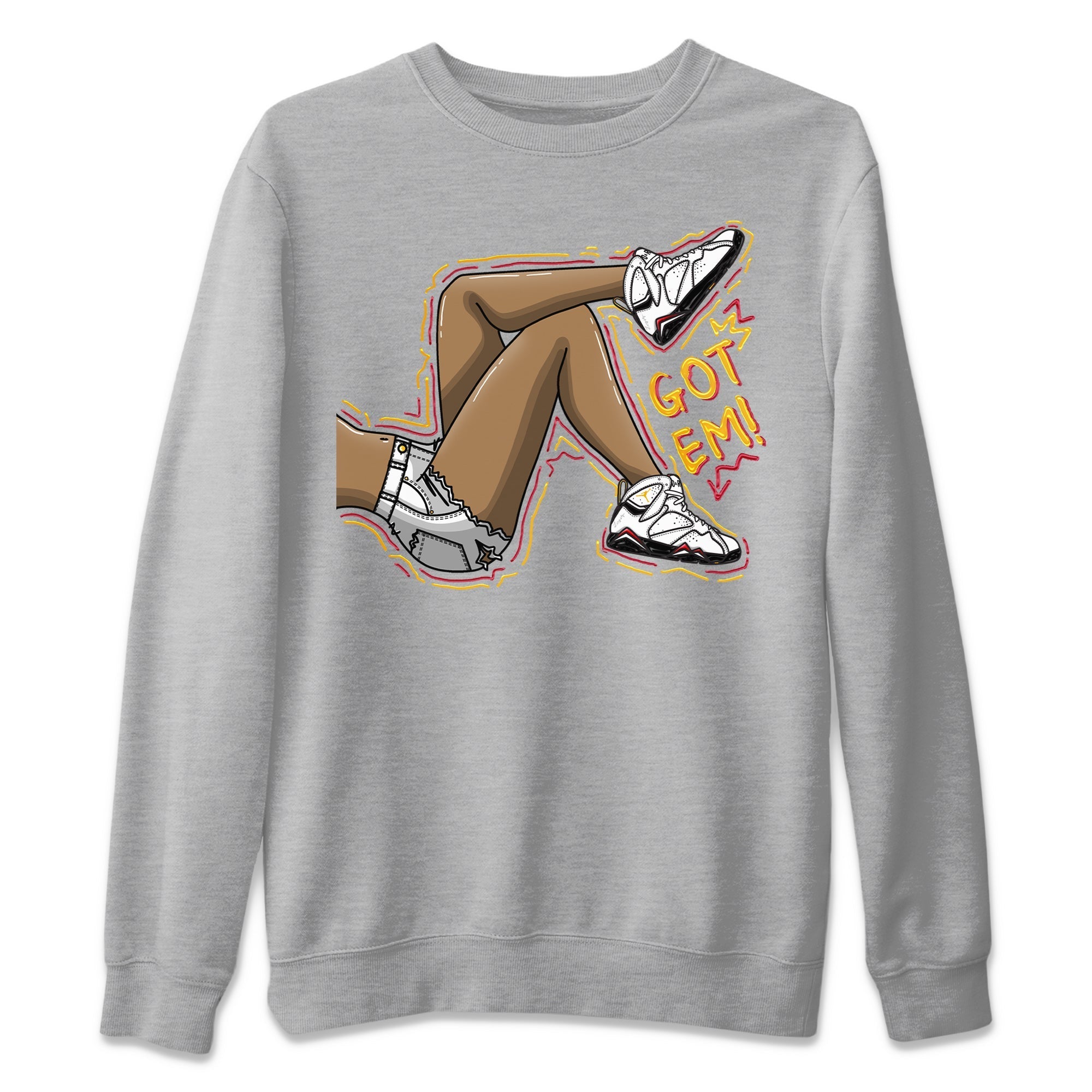 Got Em Legs Unisex Sweater – Air Jordan 7 Cardinal, Sneakers Matching Sweater