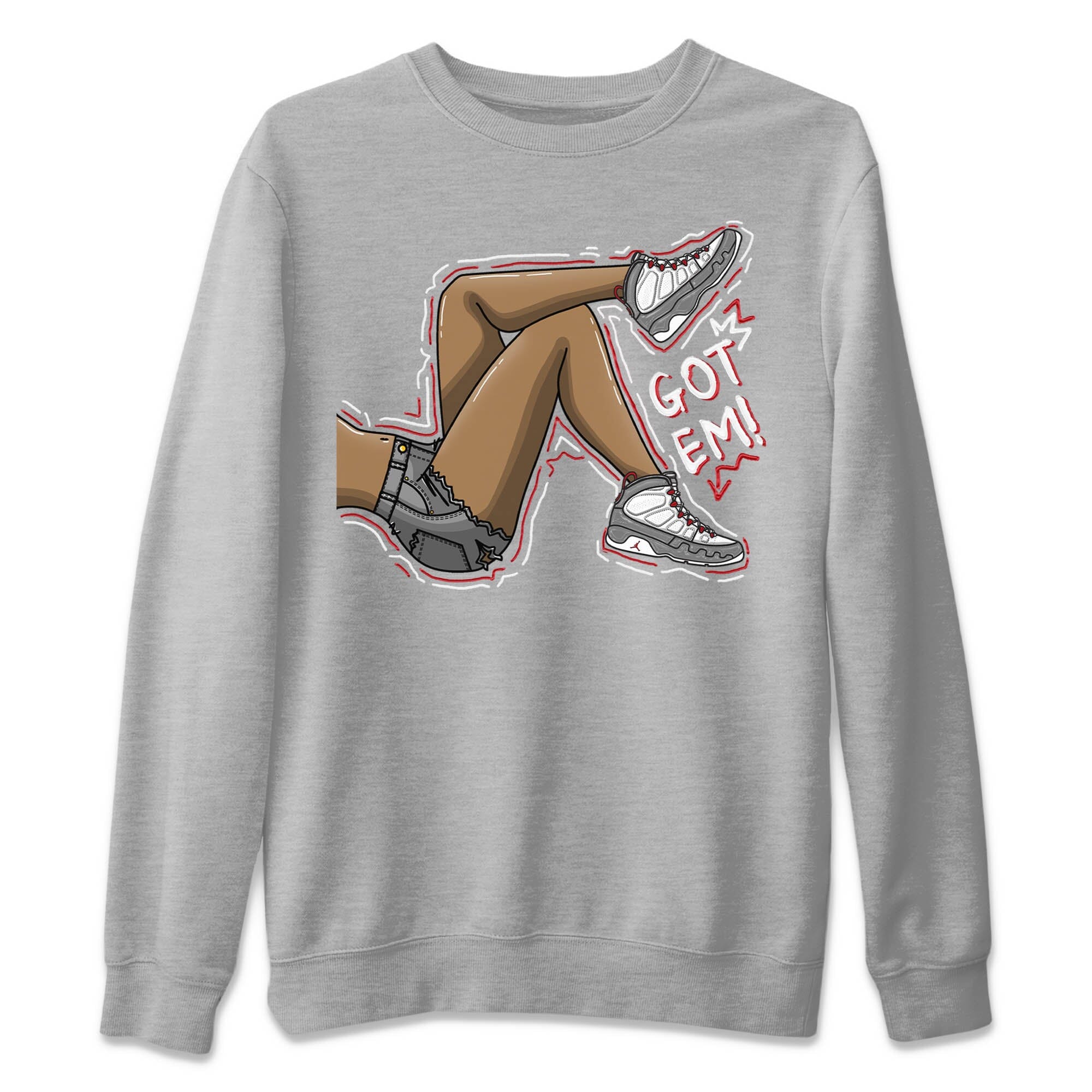 Got Em Legs Unisex Sweater – Air Jordan 9 Fire Red, Sneakers Matching Sweater