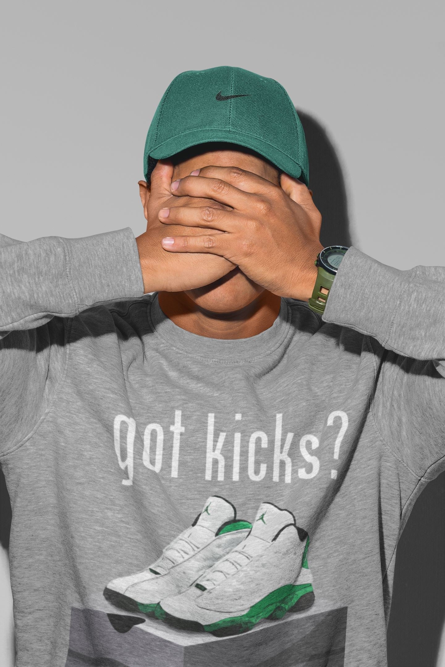 Got Kicks Unisex Sweater – Air Jordan 13 Lucky Green, Sneakers Matching Sweater