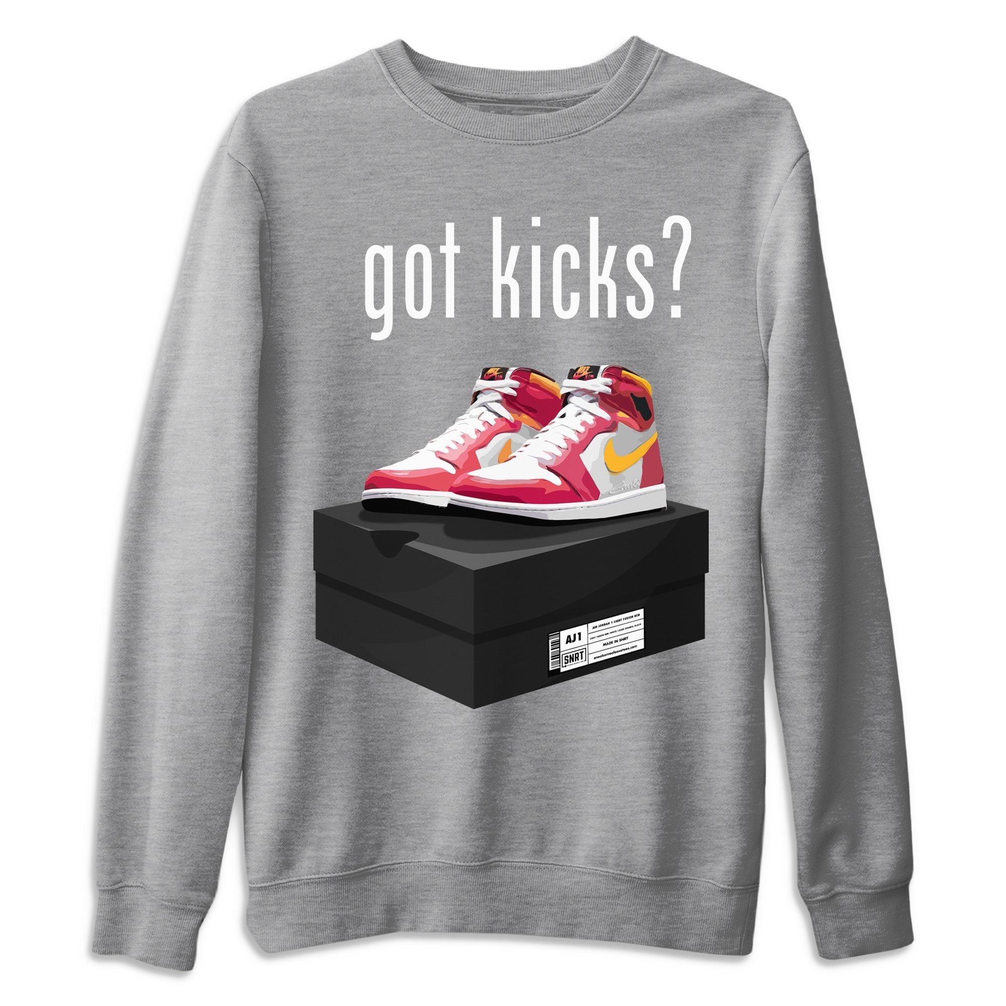 Got Kicks Unisex Sweater – Air Jordan 1 Light Fusion Red, Sneakers Matching Sweater
