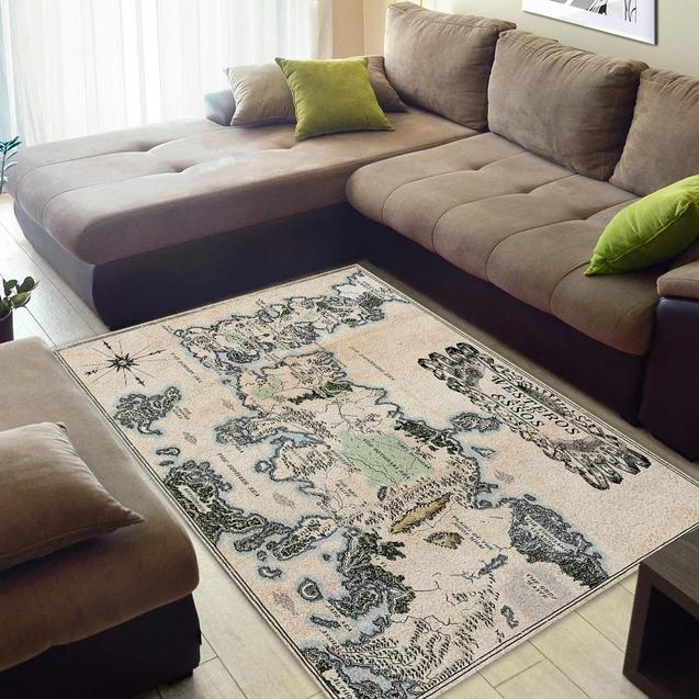 Got Westeros And Essos Map Area Rectangle Rug