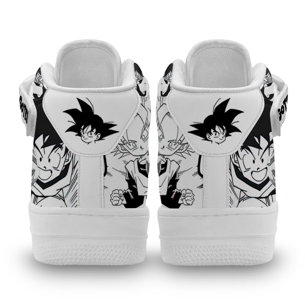 Goten Sneakers Air Mid Custom Dragon Ball Anime Shoes Mix Manga