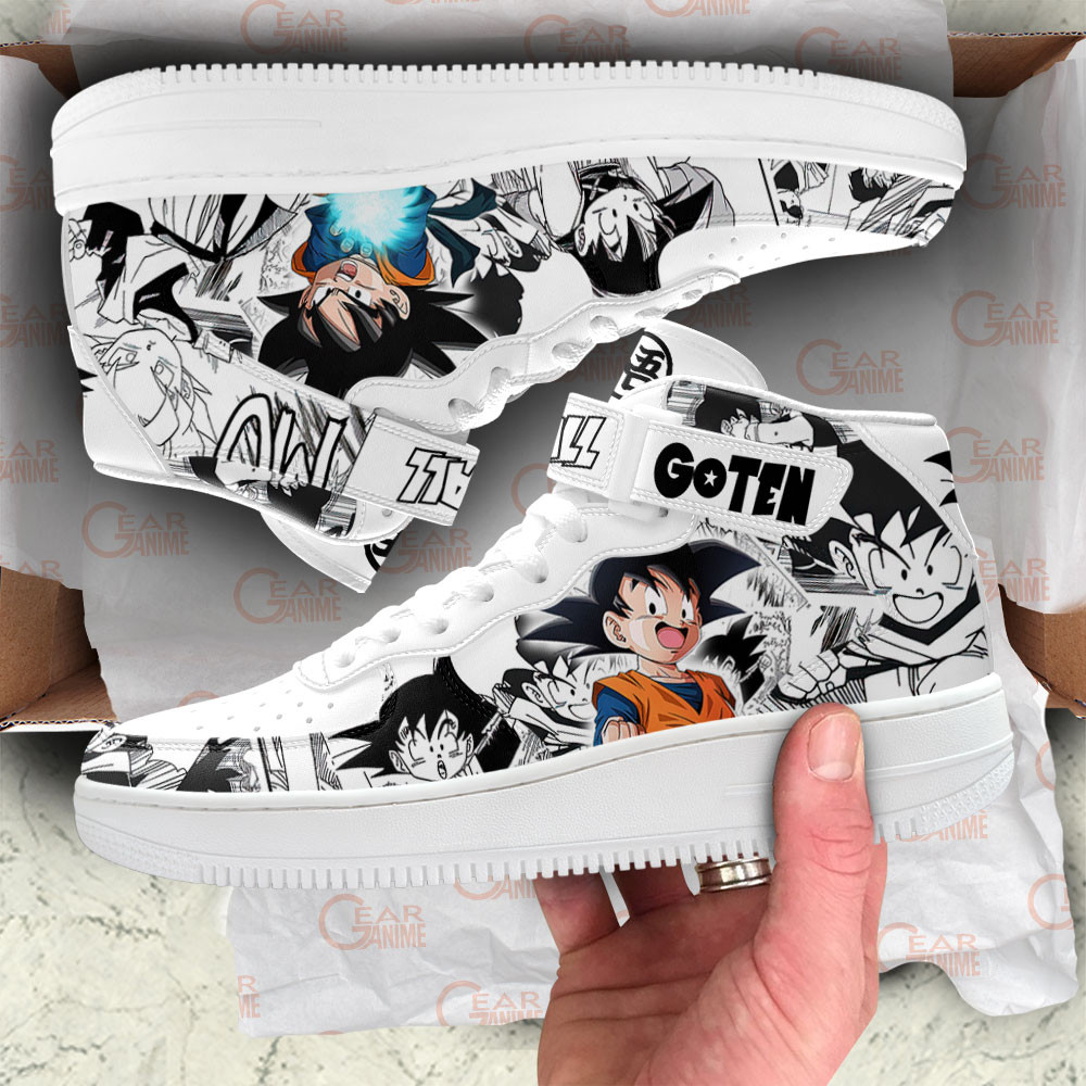 Goten Sneakers Air Mid Custom Dragon Ball Anime Shoes Mix Manga