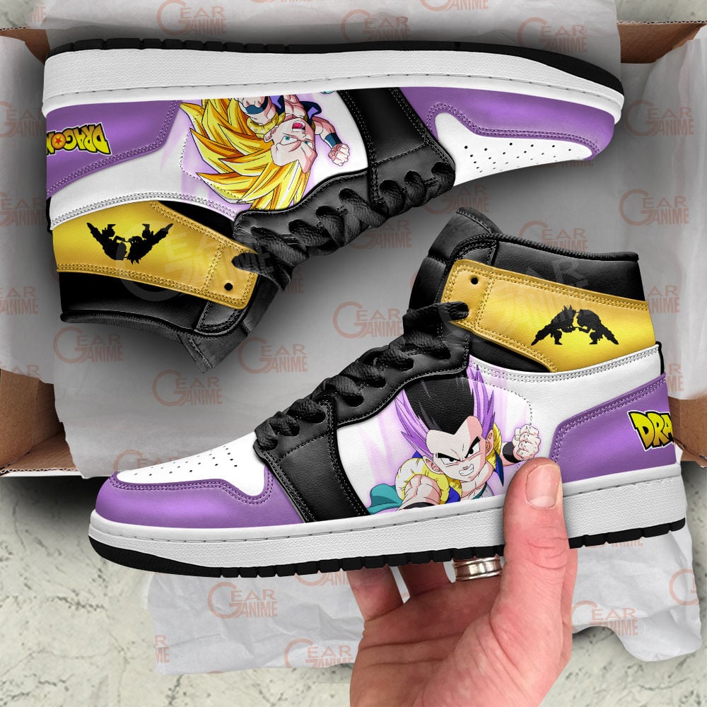 Gotenks JD1s Sneakers Dragon Ball Anime Shoes, Air Jordan Hightop