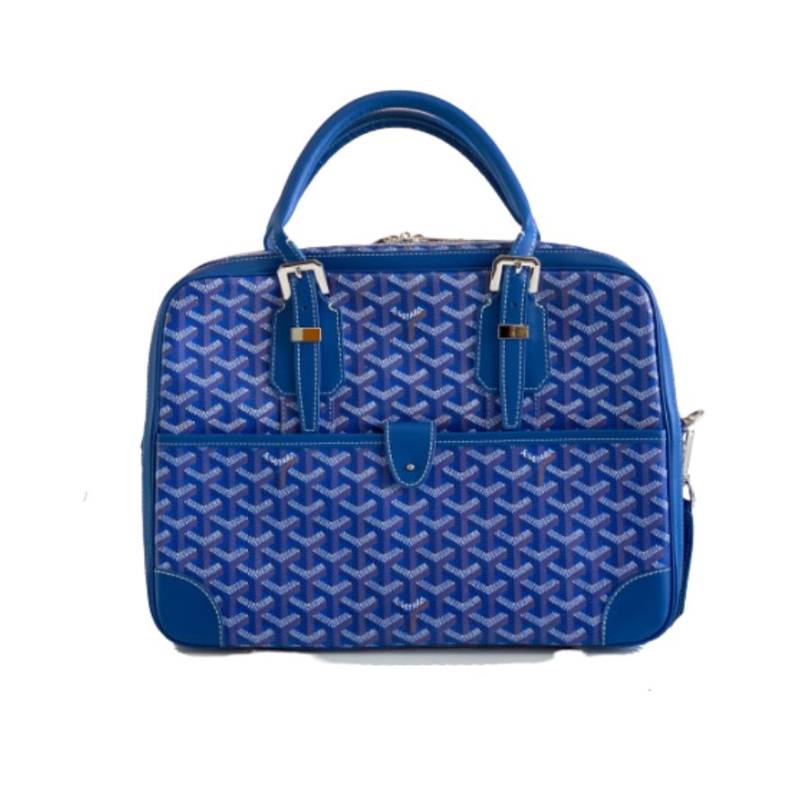 Goyard Mbassade MM Document Case Blue/Brown/Dark Blue For Women 35cm / 13.8in