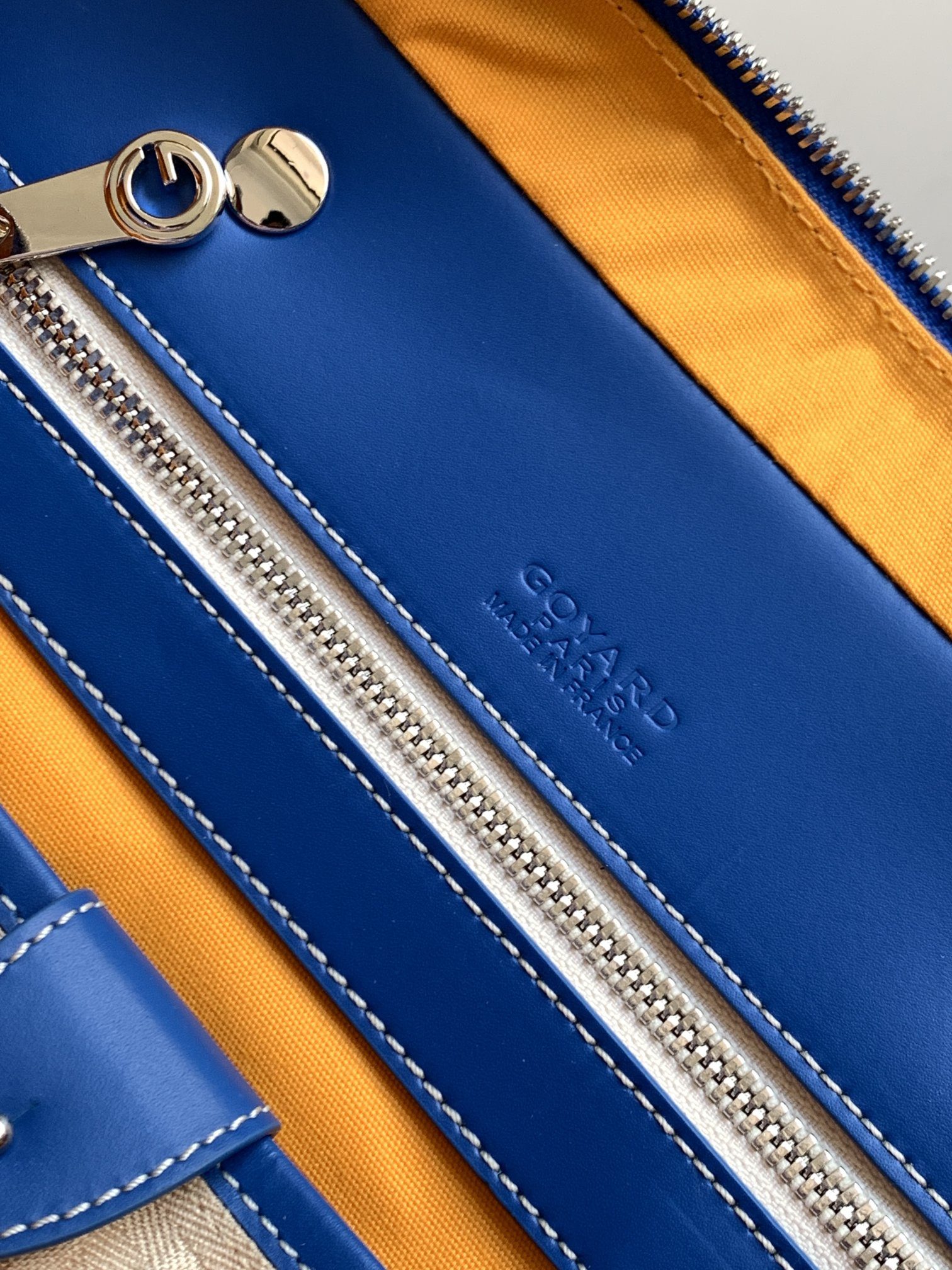 Goyard Mbassade MM Document Case Blue/Brown/Dark Blue For Women 35cm / 13.8in