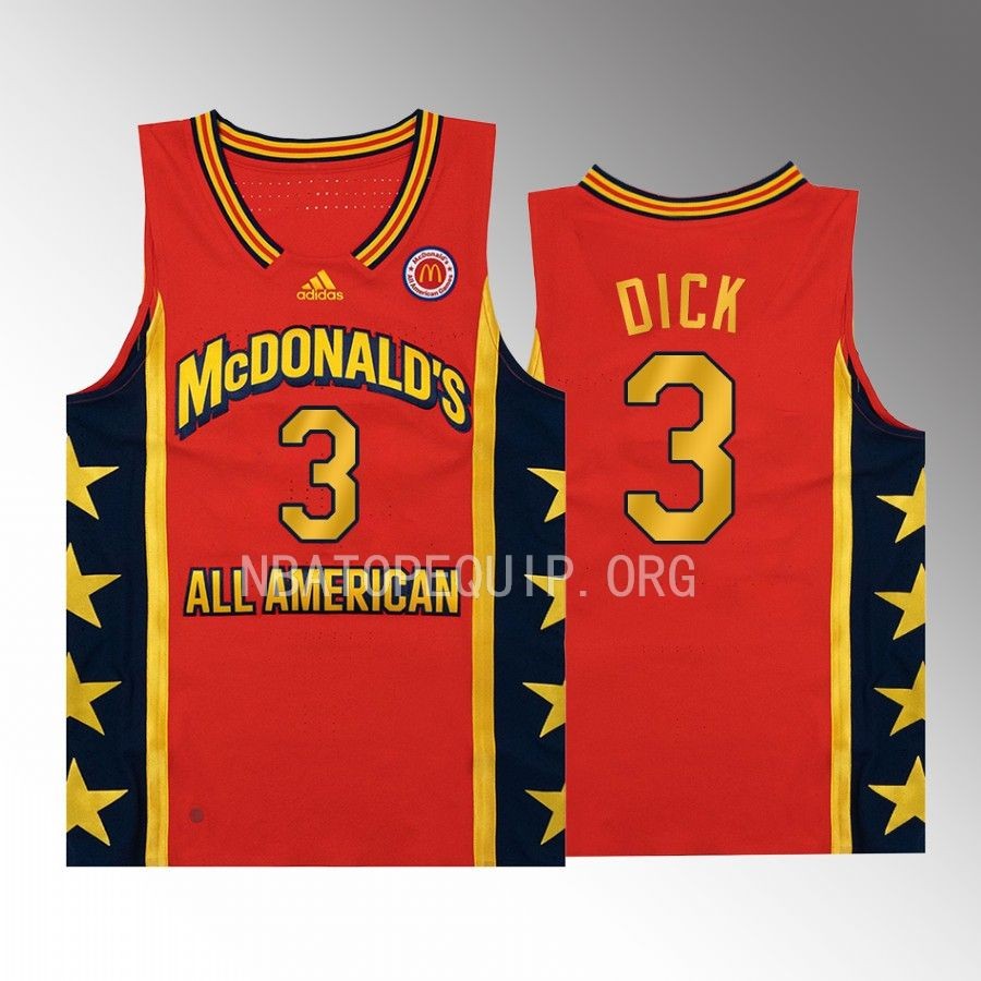 Gradey Dick 2022 McDonalds All-American All-Star #3 Red Jersey