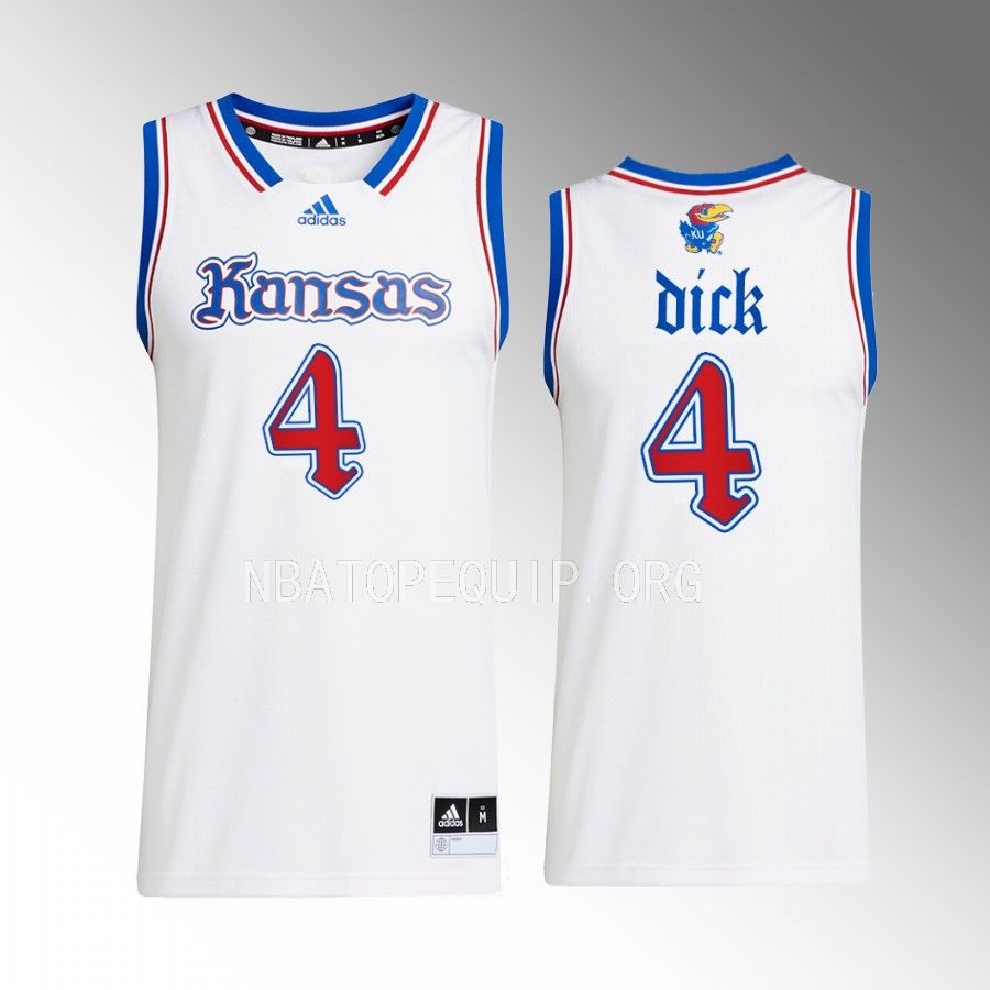 Gradey Dick Kansas Jayhawks White Jersey 2022-23 Swingman