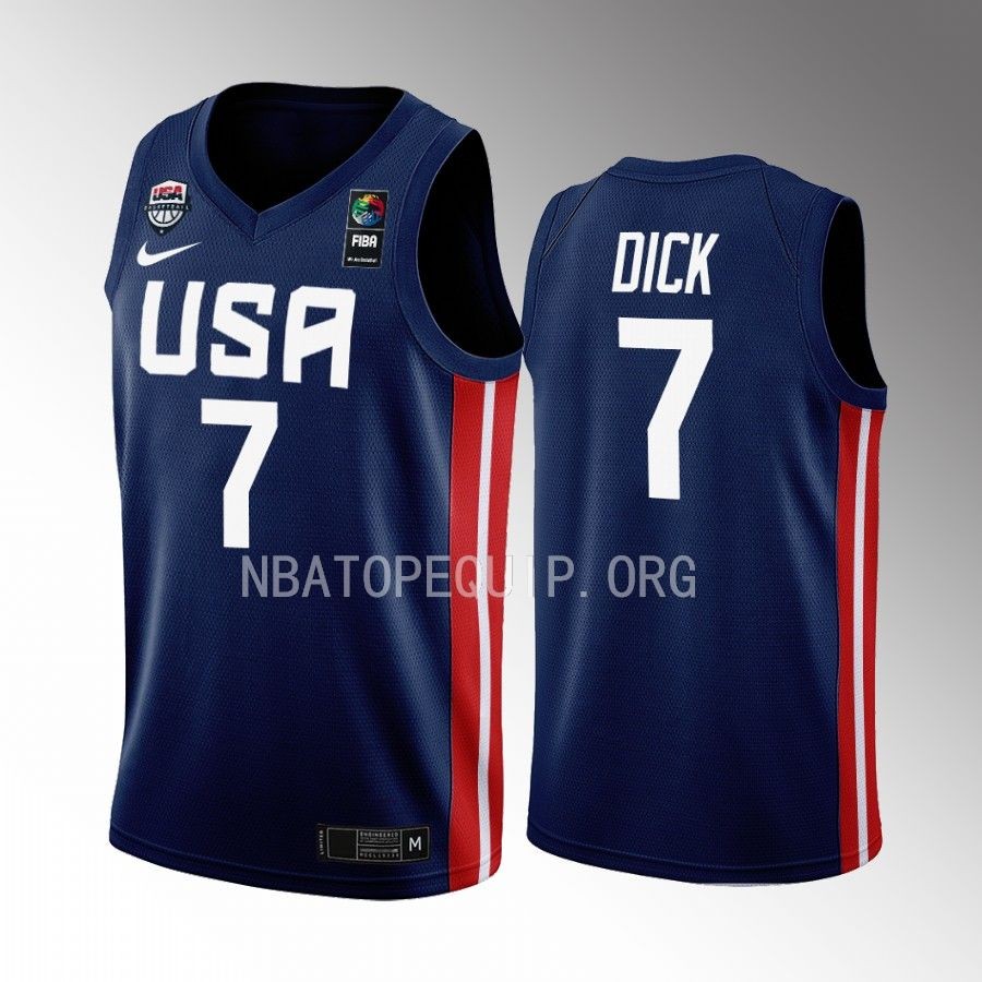 Gradey Dick USA FIBA World Cup Navy Jersey Away #7