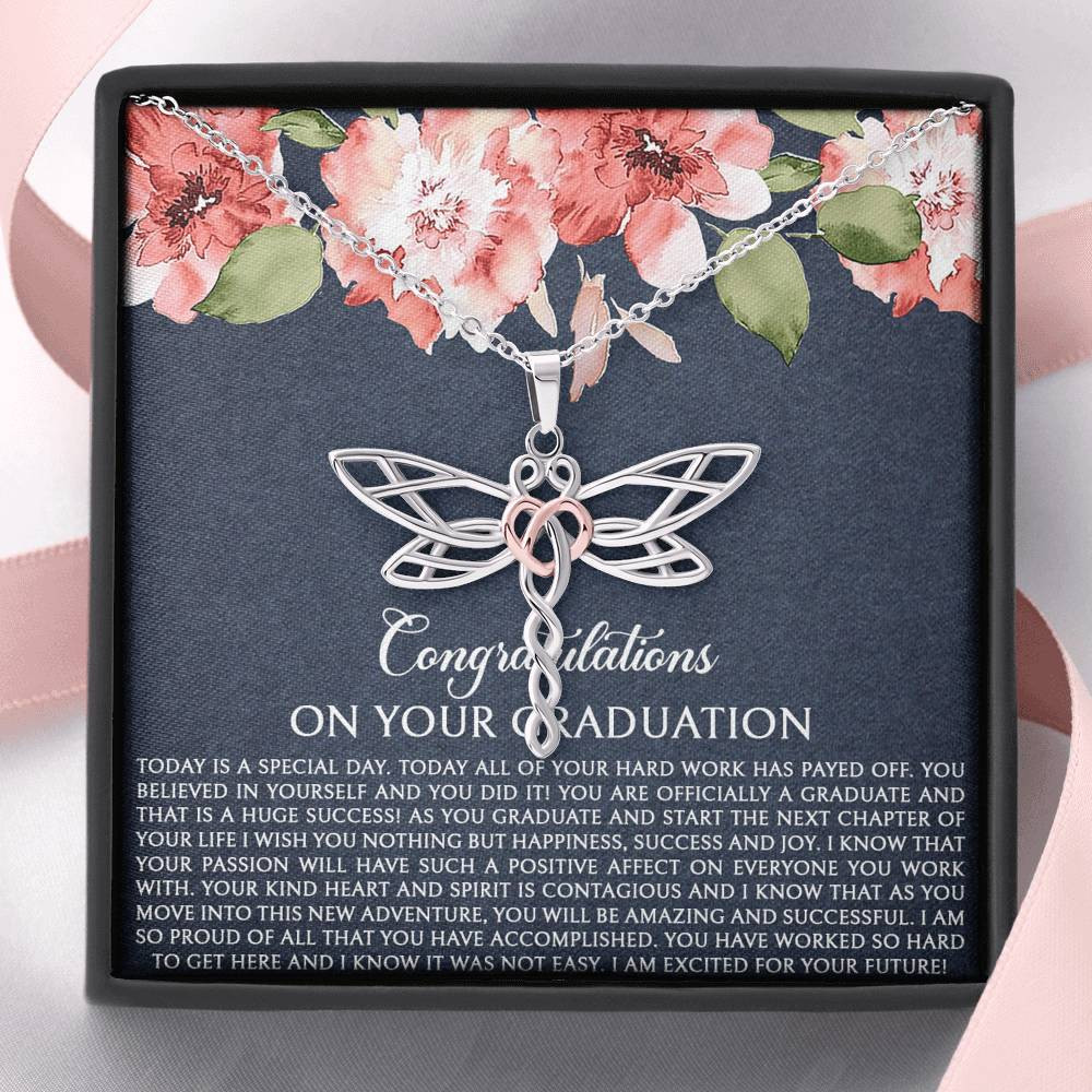 Graduation Gifts, Special Day, Dragonfly Necklace For Women, College Preschool High School Graduation Present
