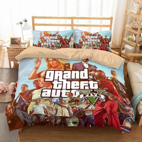 Grand Theft Auto 3D Customized Duvet Cover Bedding Set