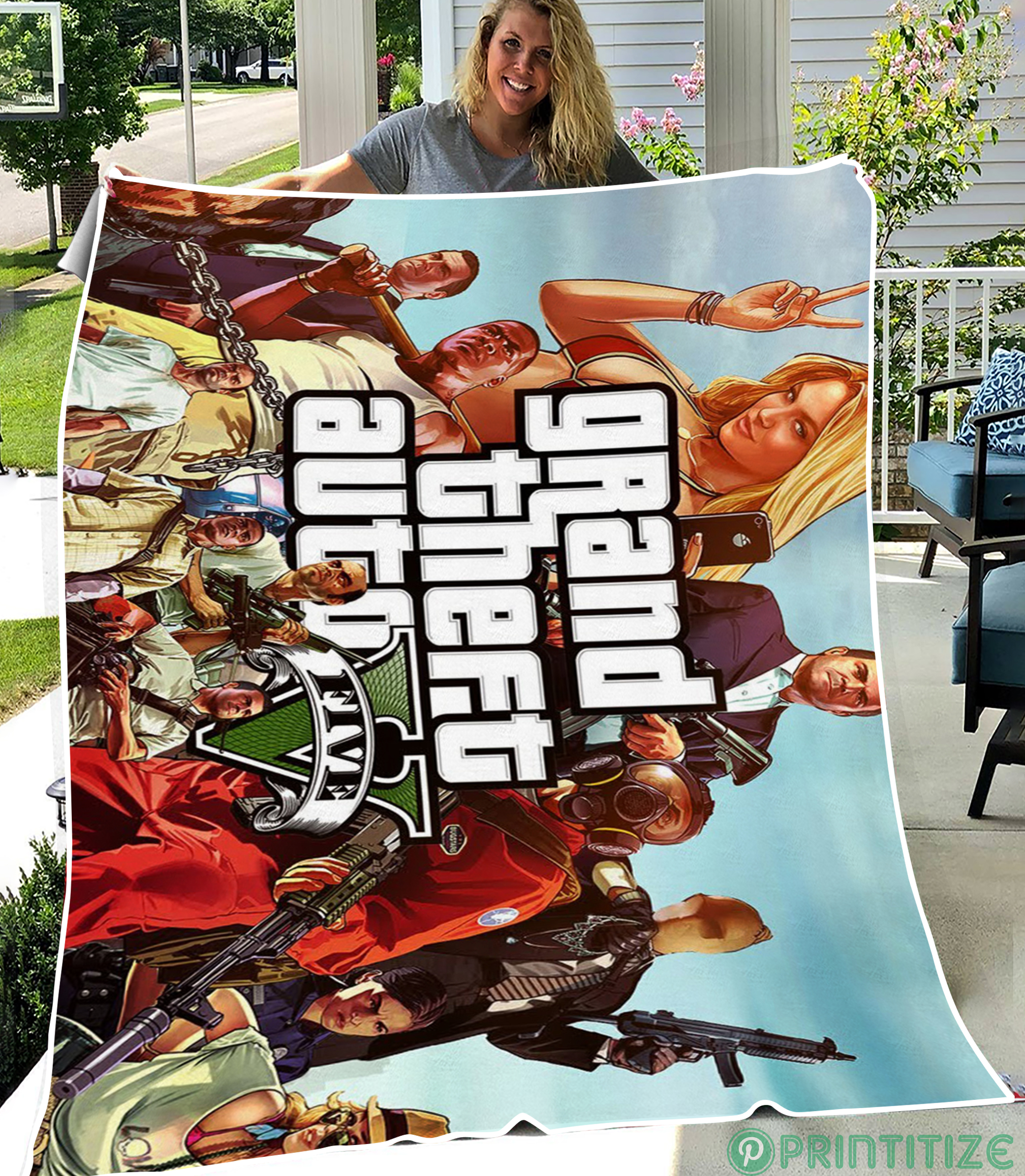 Grand Theft Auto 5 Gameplay Fleece Blanket
