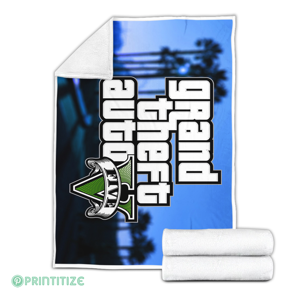 Grand Theft Auto 5 Logo Fleece Blanket