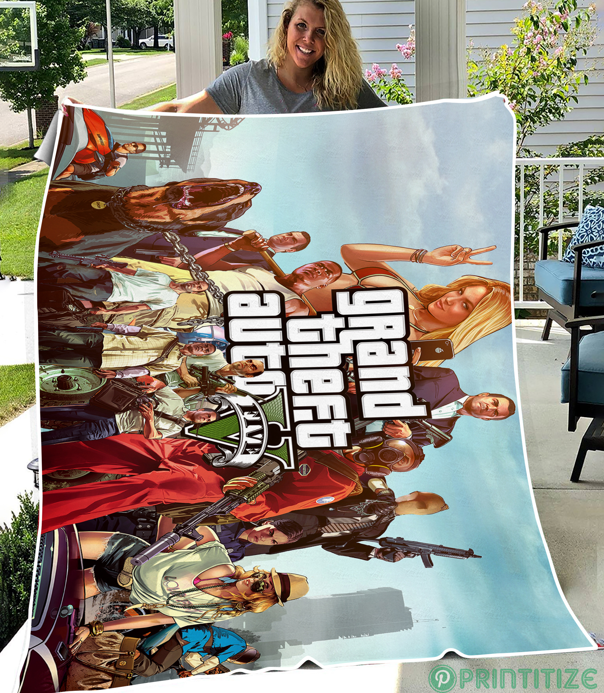 Grand Theft Auto V Backgrounds Fleece Blanket