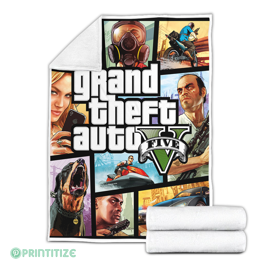 Grand Theft Auto V Cover Fleece Blanket