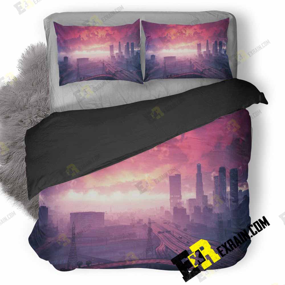 Grand Theft Auto V Sun Artwork Lu 3D Customized Duvet Cover Bedding Set