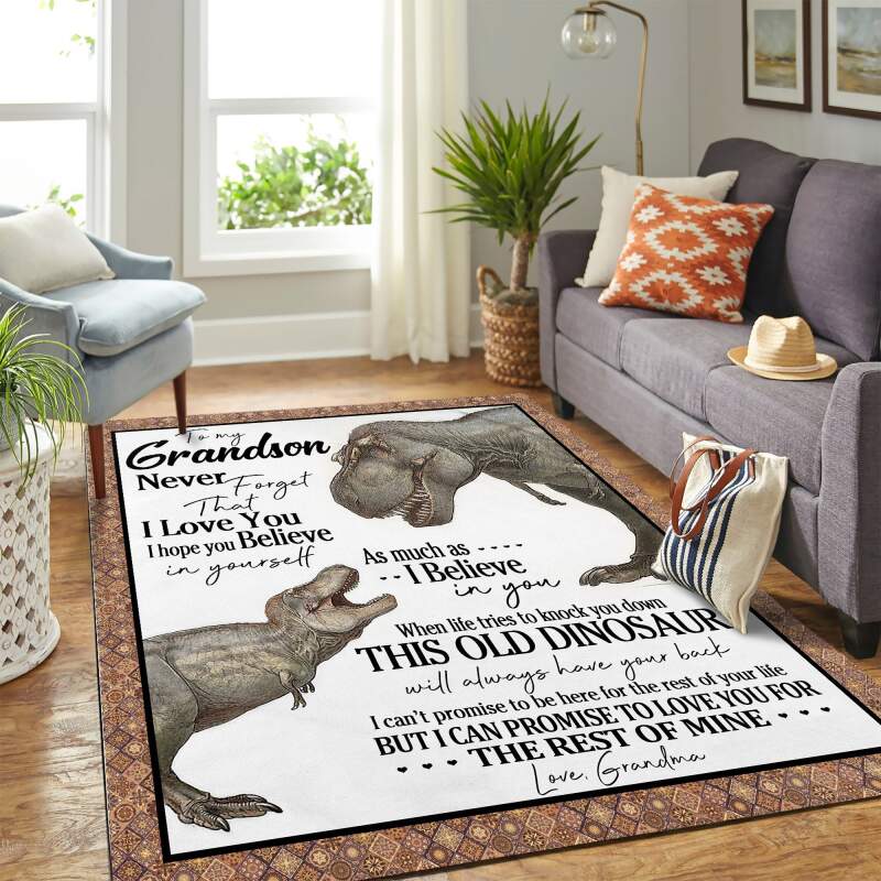 Grandma Dinosaur Dino Quilt Mk Carpet Area Rectangle Rug