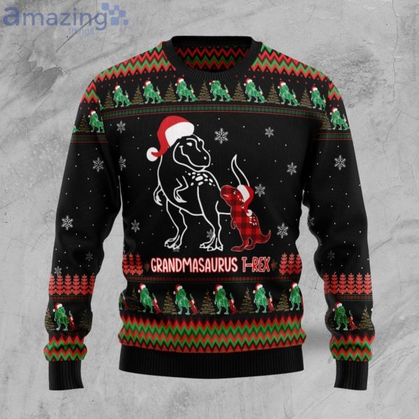 Grandmasaurus T-Rex Lover Funny Family Dinosaur Christmas Sweater