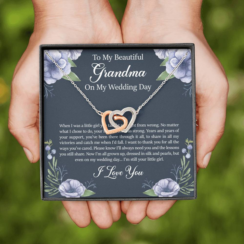 Grandmother of the Bride Gifts, When I Was A Little Girl, Interlocking Heart Necklace For Women, Wedding Day Thank You Ideas From Bride