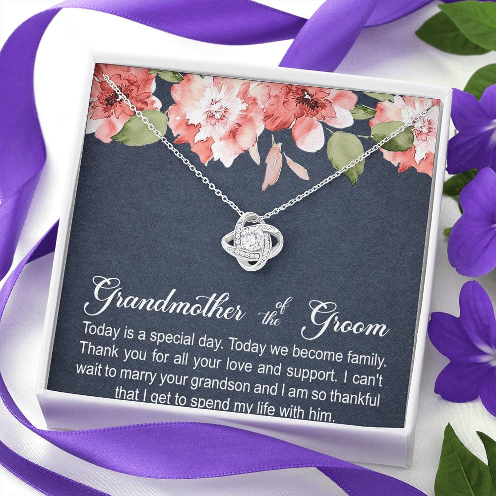 Grandmother of the Groom Gifts, Today Is A Special Day, Love Knot Necklace For Women, Wedding Day Thank You Ideas From Bride