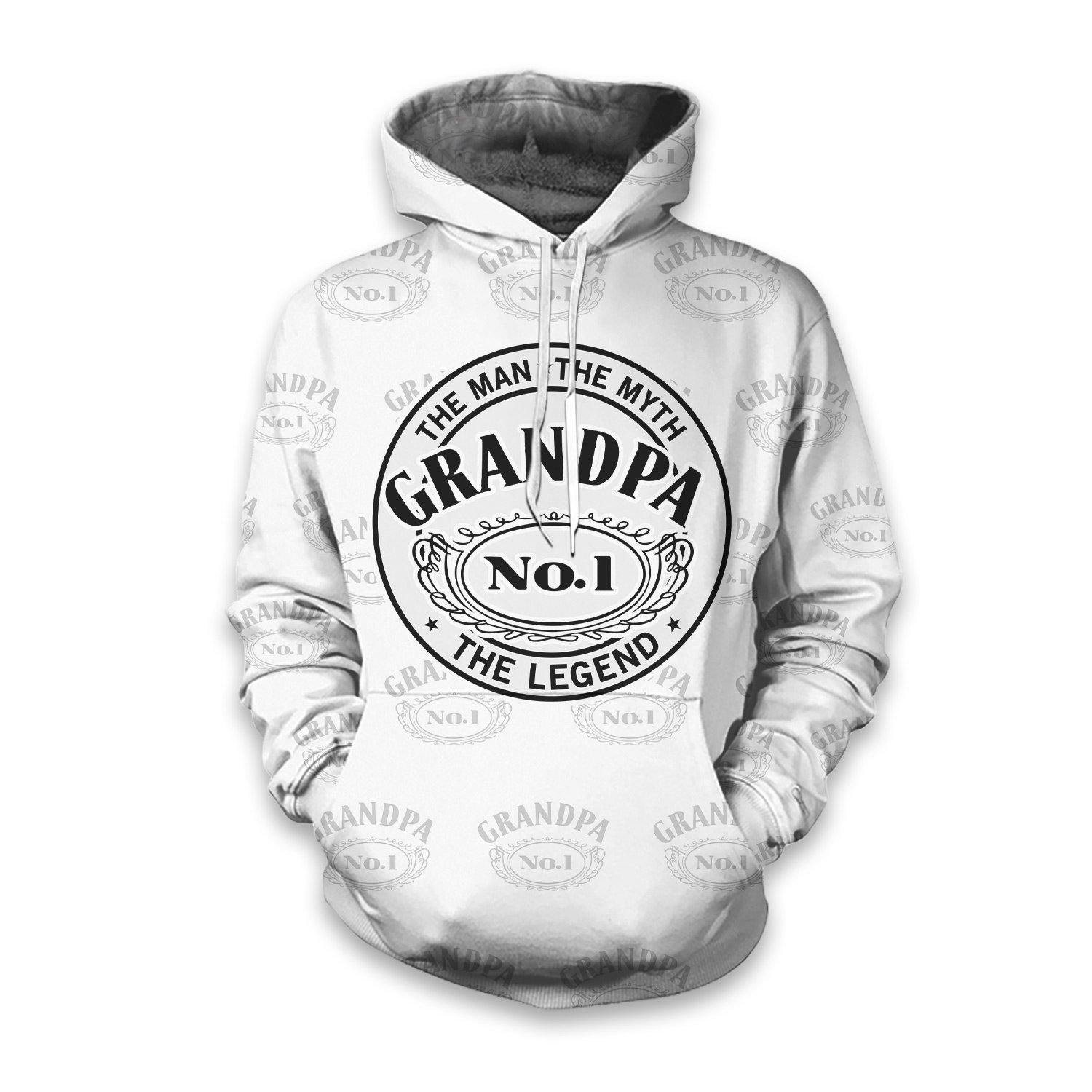 Grandpa – The Man The Myth The Legend Aop Hoodie