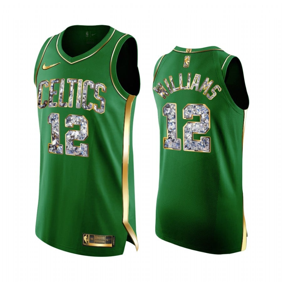 Grant Williams Boston Celtics 12 2022 Playoffs Jersey Green Diamond Edition