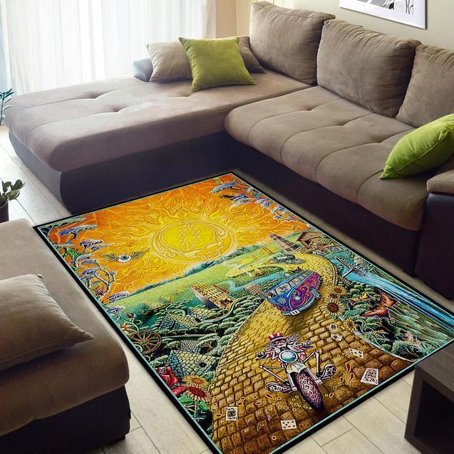 Grateful Dead Golden Road Area Rectangle Rug