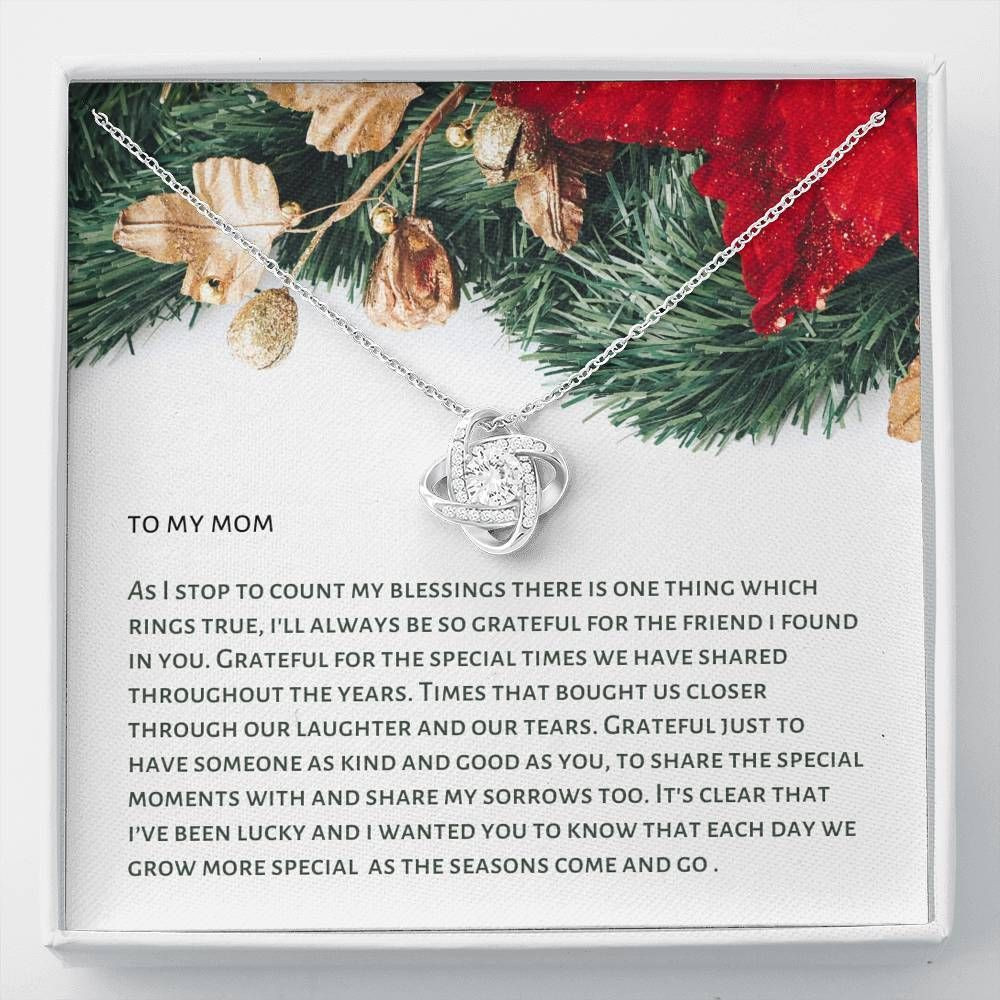 Grateful For The Special Times Love Knot Necklace Gift For Mom