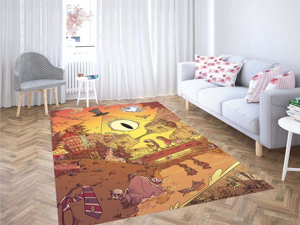 Gravity Falls Sunset Place Living Room Modern Carpet Rectangle Rug