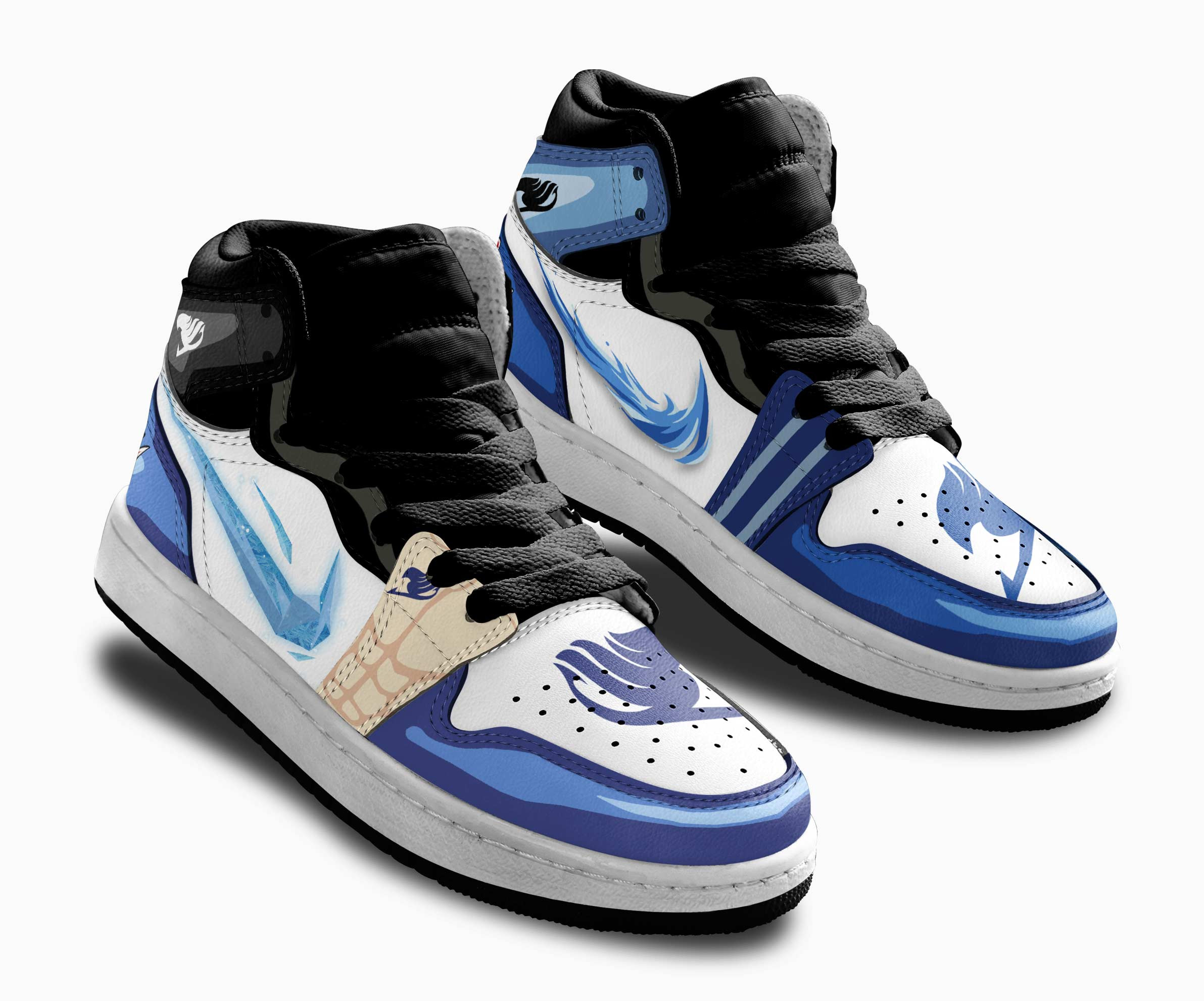 Gray and Juvia Kids Sneakers Custom Fairy Tail Anime Shoes For Kids