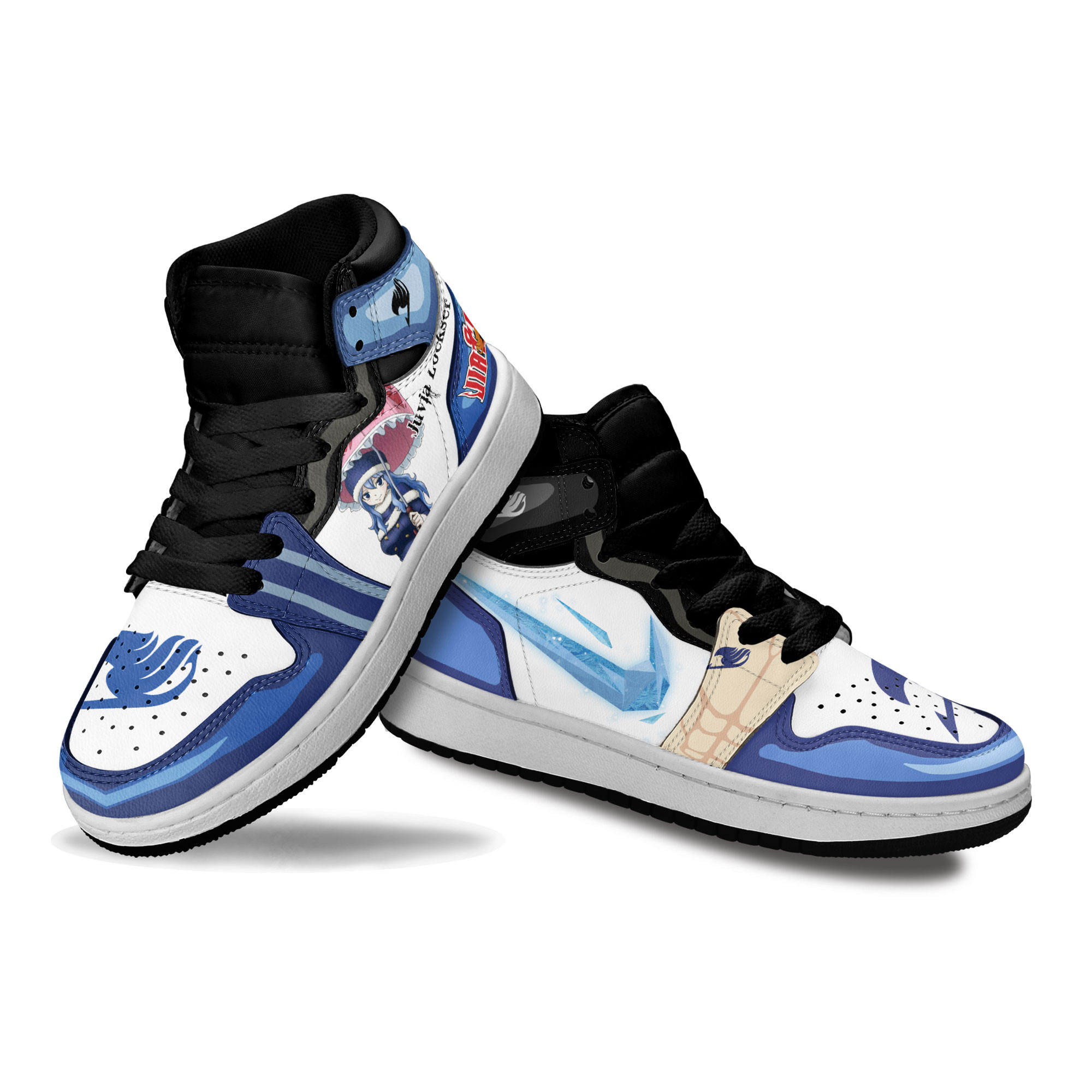 Gray and Juvia Kids Sneakers Custom Fairy Tail Anime Shoes For Kids