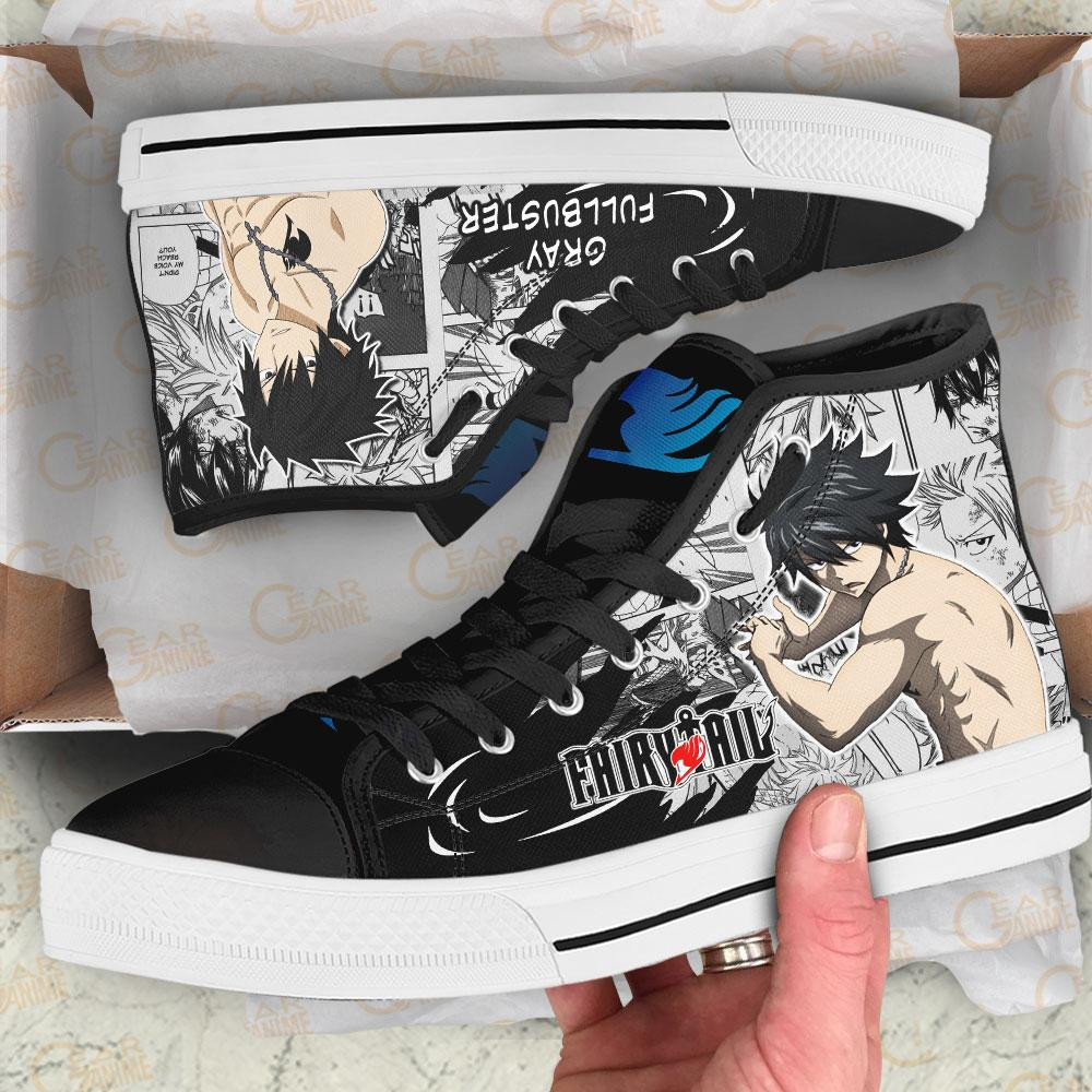 Gray Fullbuster High Top Shoes Custom Fairy Tail Anime Sneakers