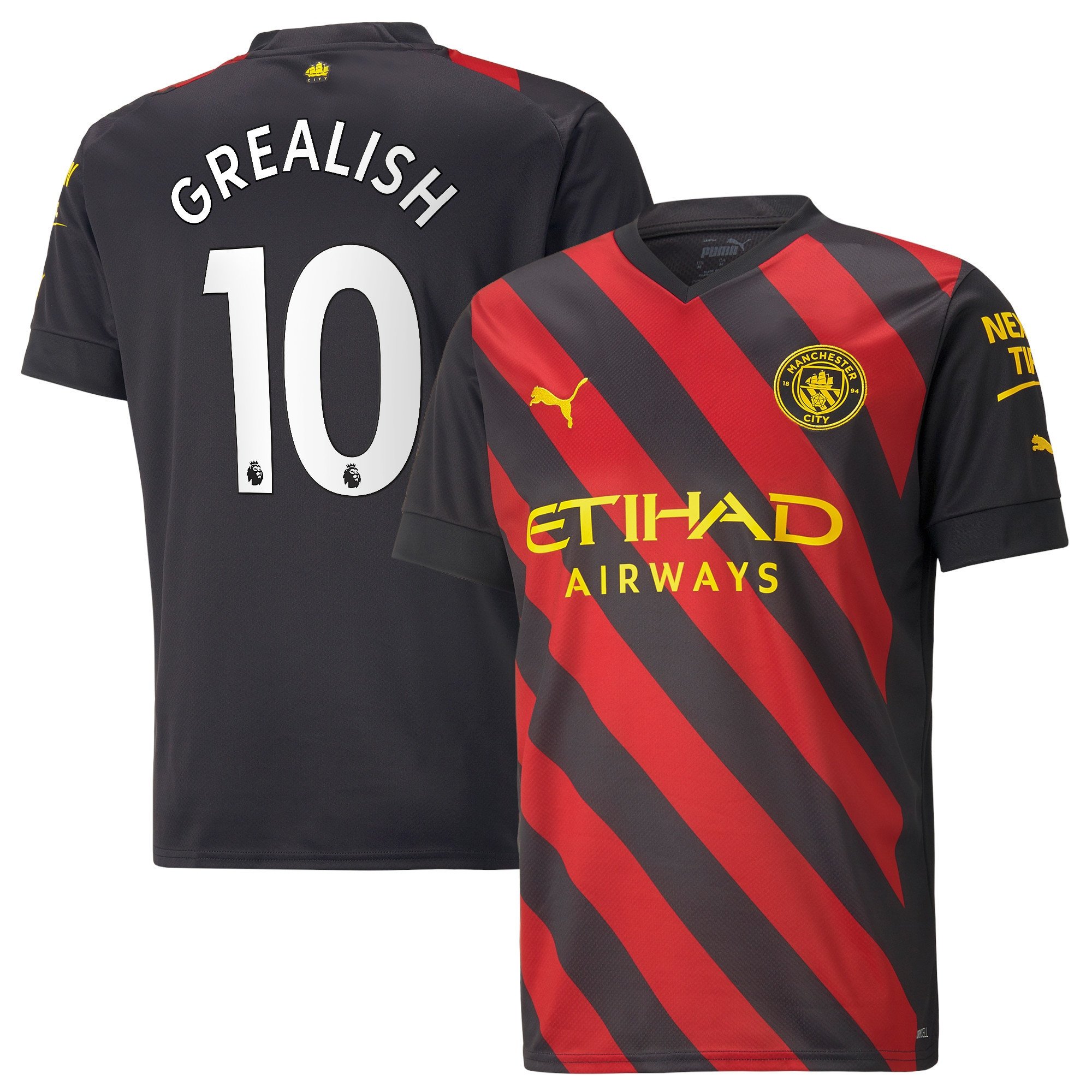 Grealish 10 Manchester City Men 2022/23 Away Jersey – Black