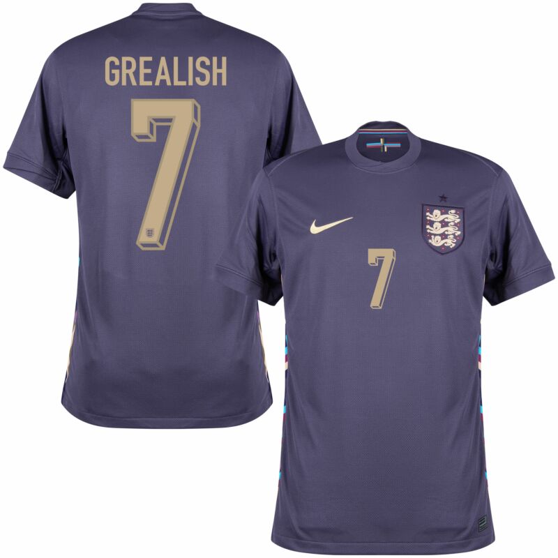 Grealish Men's England 2024 Stadium Away Soccer Jersey