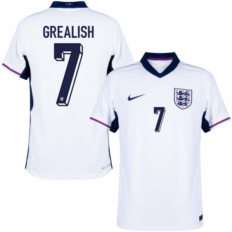 Grealish Men's England 2024 Stadium Home Soccer Jersey