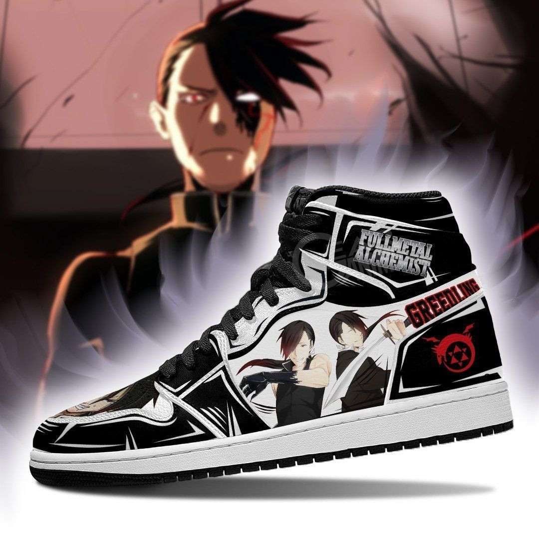 Greed-Ling Fullmetal Alchemist Anime 1 High Top Air Jordan Sneaker, Air Jordan Hightop