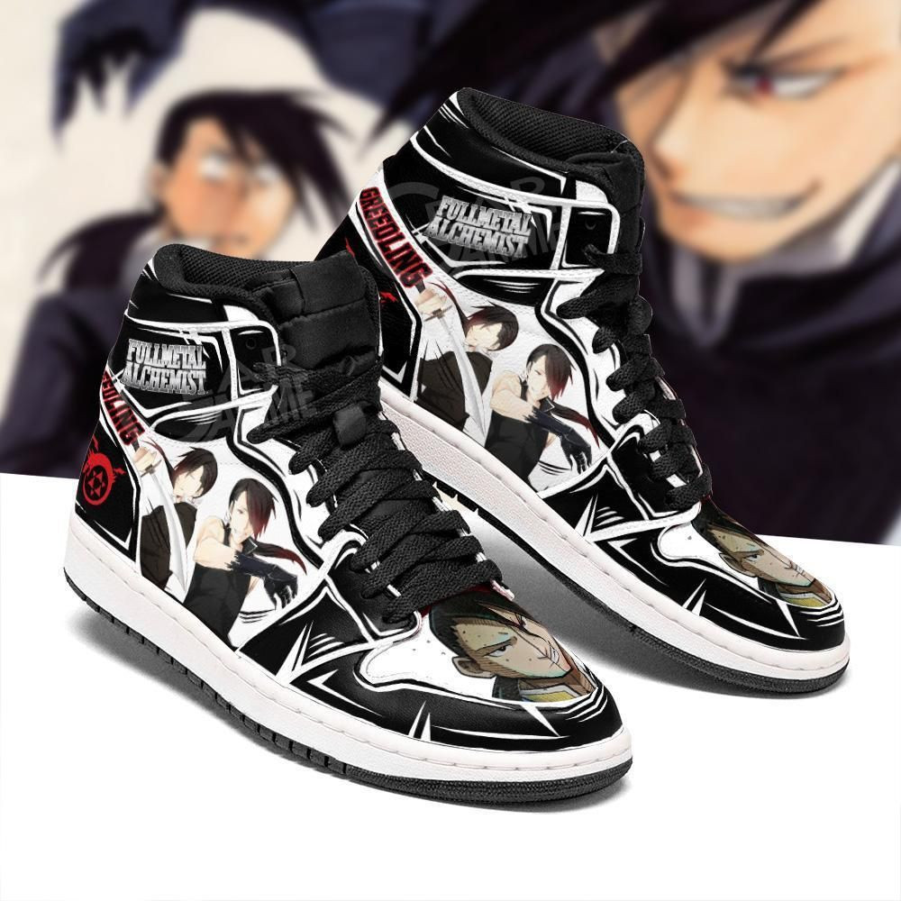 Greed-Ling Fullmetal Alchemist Anime 1 High Top Air Jordan Sneaker, Air Jordan Hightop