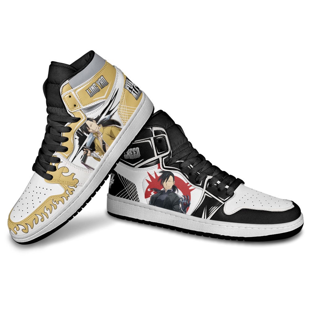 Greed and Ling Yao JD1s Sneakers Fullmetal Alchemist Anime Shoes, Air Jordan Hightop