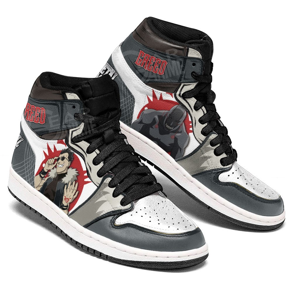 Greed JD1s Sneakers Fullmetal Alchemist Anime Shoes, Air Jordan Hightop