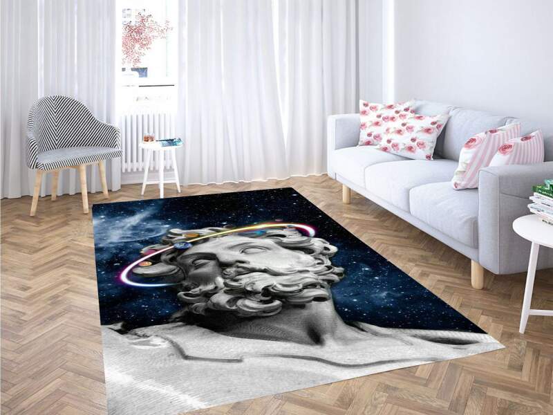 Greek Statue Wallpaper Carpet Rectangle Rug