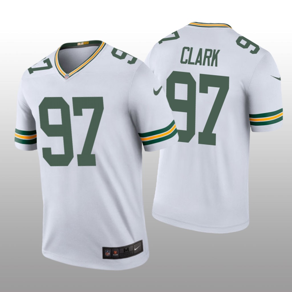 Green Bay Packers #97 Kenny Clark White legend color rush Jersey - Men's